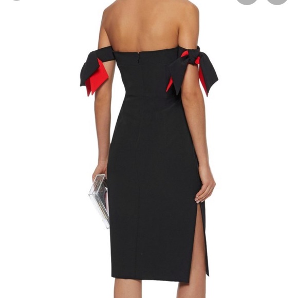 Off the shoulder stretch cady sheath dress - Picture 2 of 9